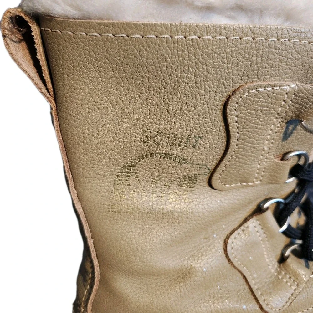 Sorel Scout Vintage Winter Boots Tan Black Men's 8 Made in‎ USA